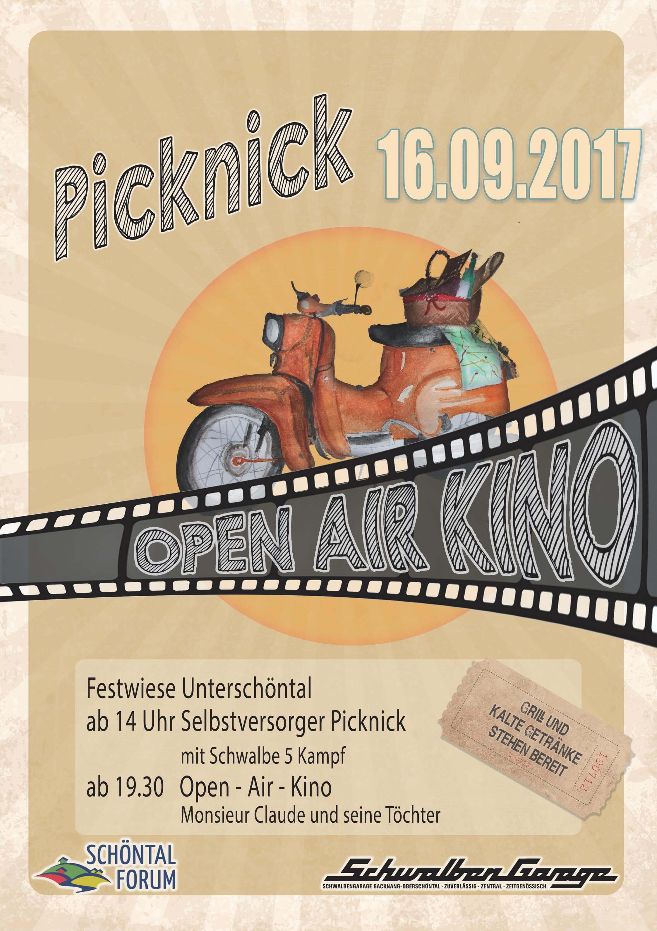 Plakat Picknick und Open Air